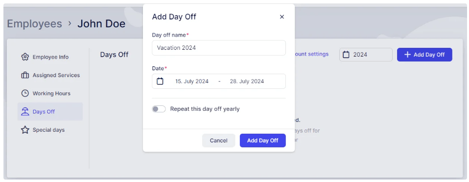 Configuring Employees