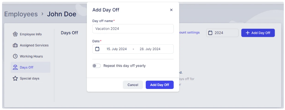 Configuring Schedule