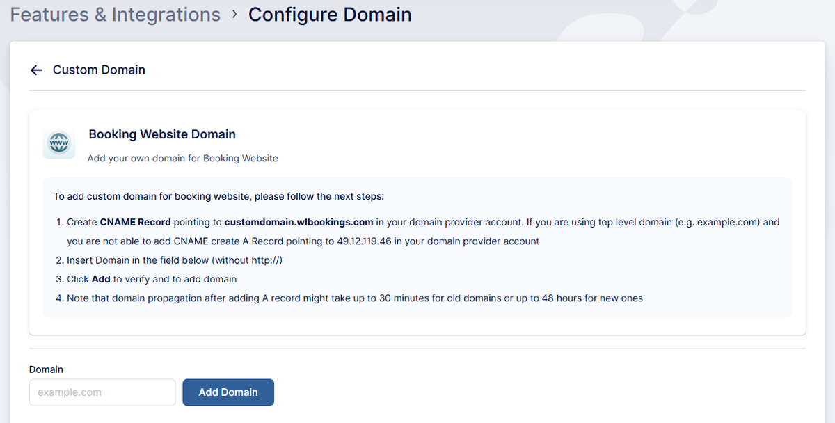 Custom Domain