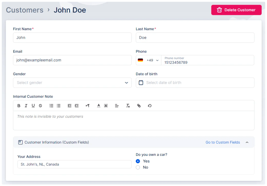 Custom Fields