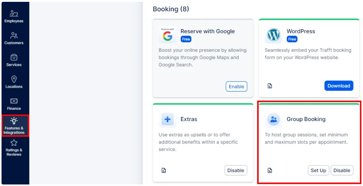Custom Group Bookings