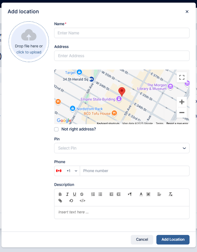 Custom Multiple Locations