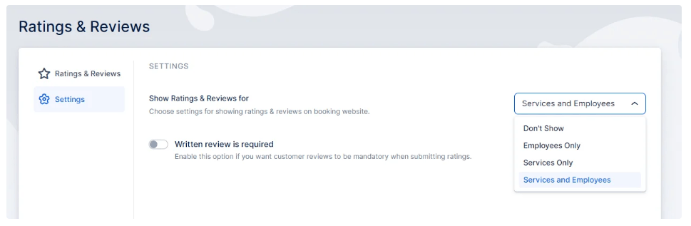 Custom Rating Reviews