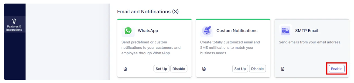 Custom SMTP