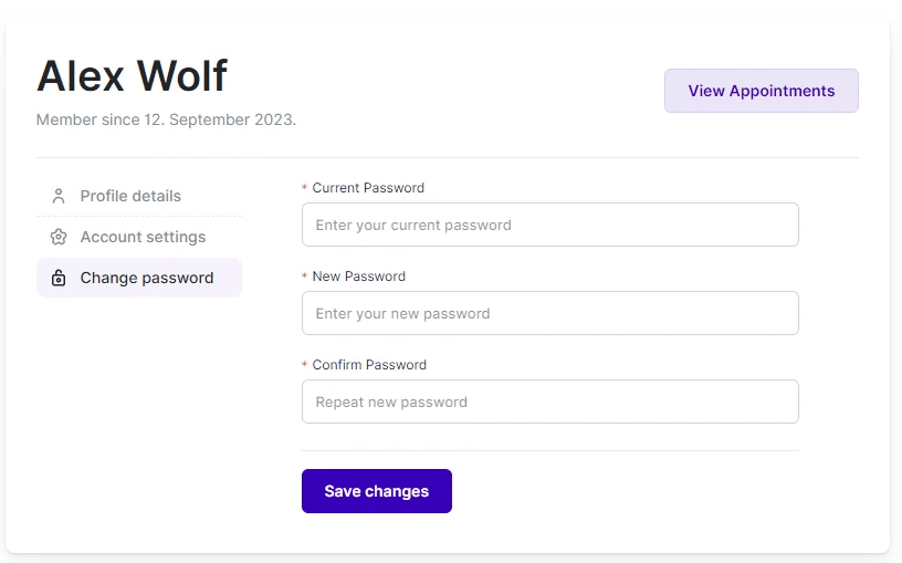 Customer Panel Login