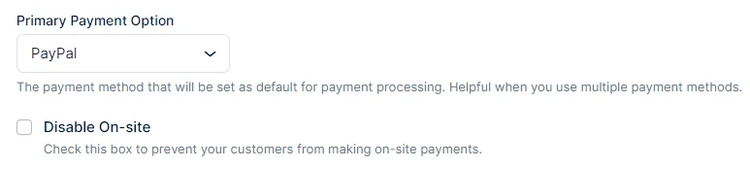 Payment Settings