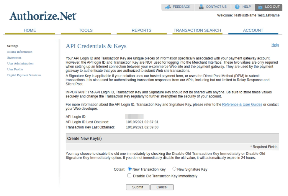 Payment Settings