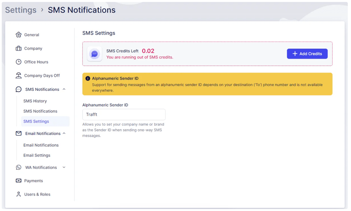 SMS Notifications