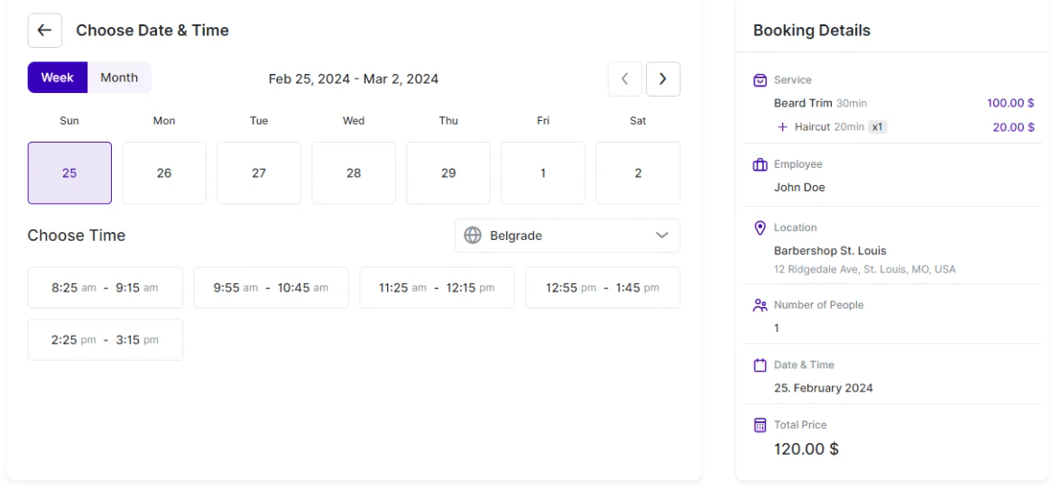 Booking Website