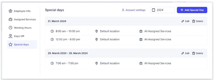 Configuring Schedule