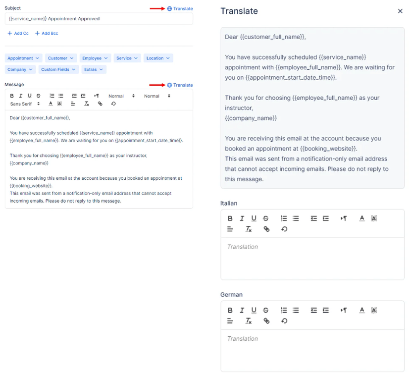 Customize Language Labels