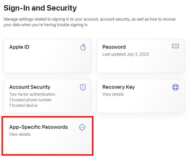 Apple App Password