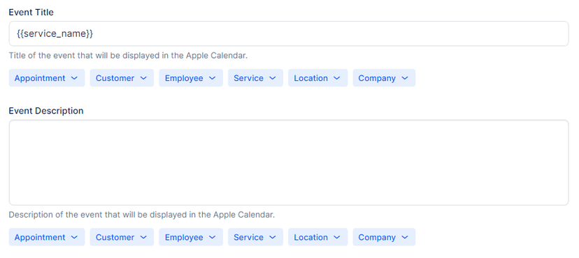 Apple Title and Description