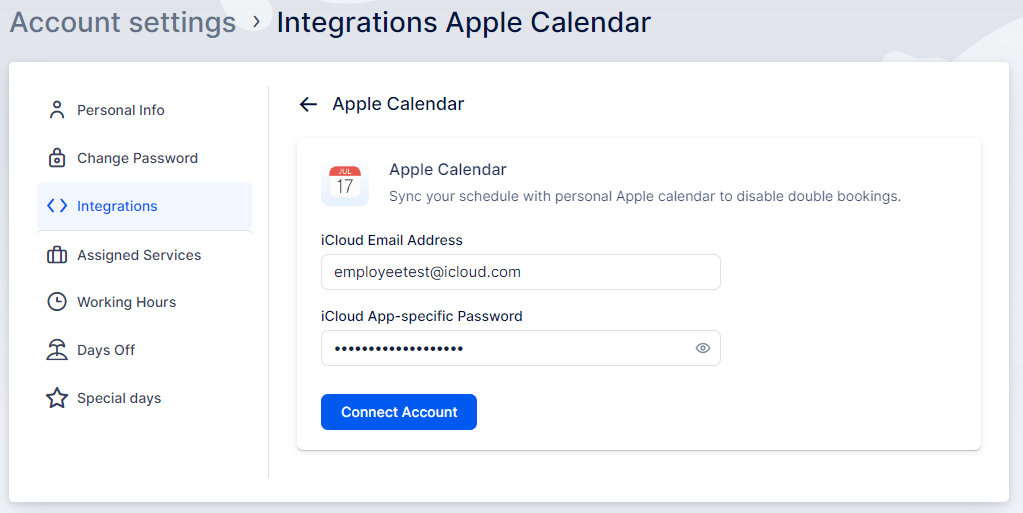 Apple Account Settings