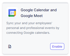 Enable Google Calendar