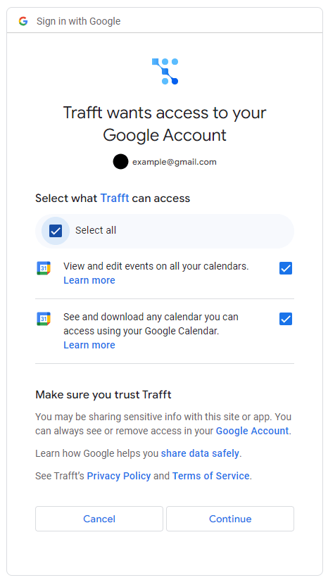 Allow Access Google