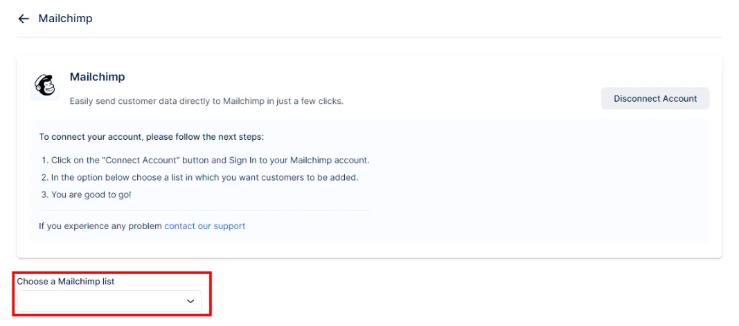Mailchimp List