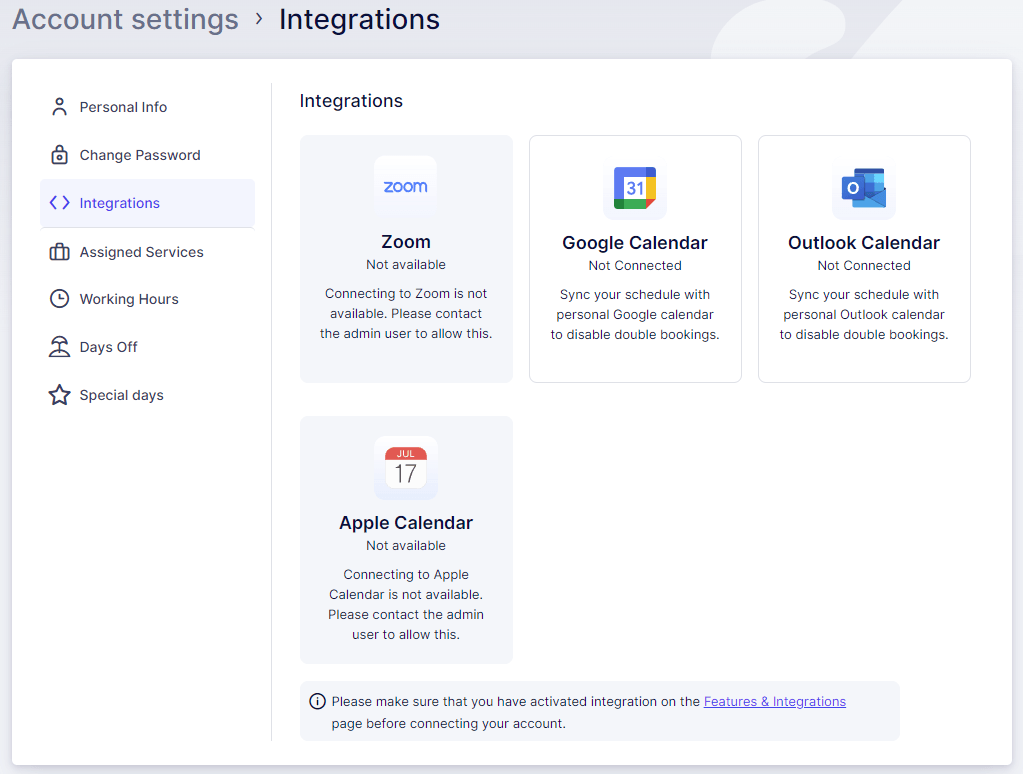 Account Settings Outlook