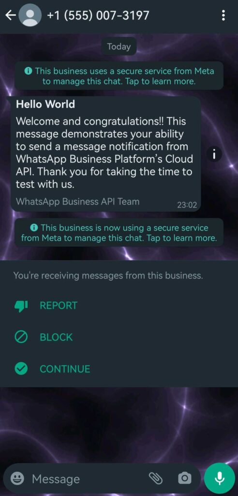 WhatsApp Message
