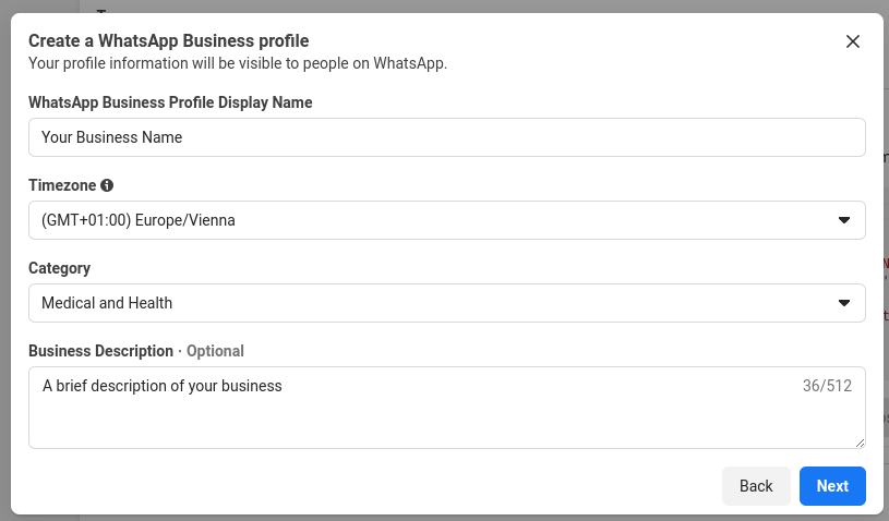 Facebook Business Details