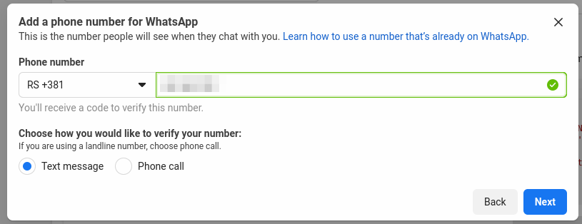 Facebook Verify Phone