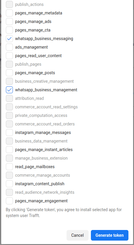 Facebook Token Permissions
