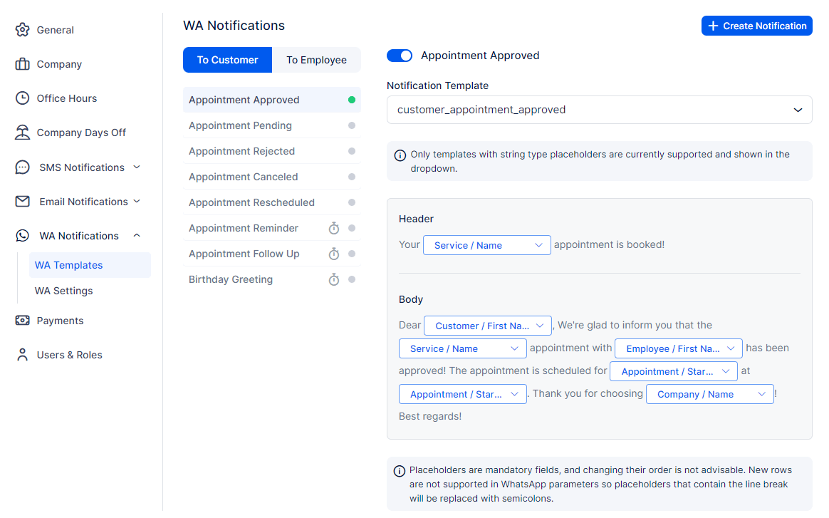 Trafft Link Variables
