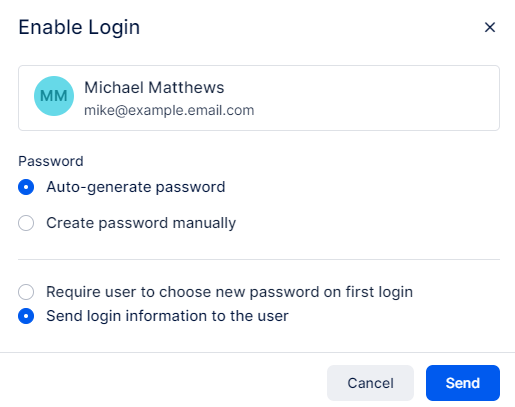 Enable Login Options